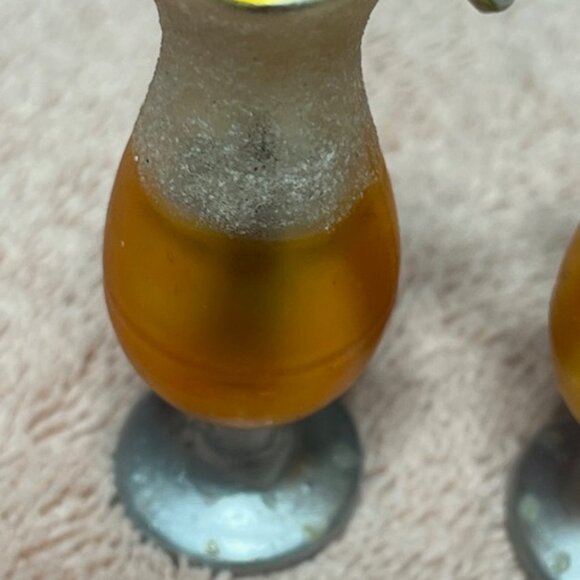 Two Department 56 Christmas Hand Blown Glass Cocktail Themed Holiday Ornaments - Picture 14 of 15